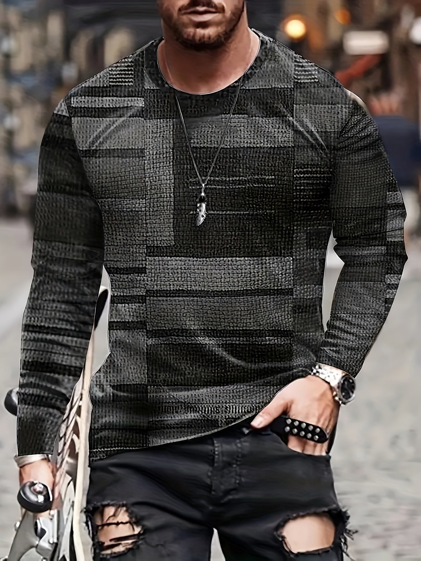 Étoile™ | T-shirt à manches longues avec motif color block