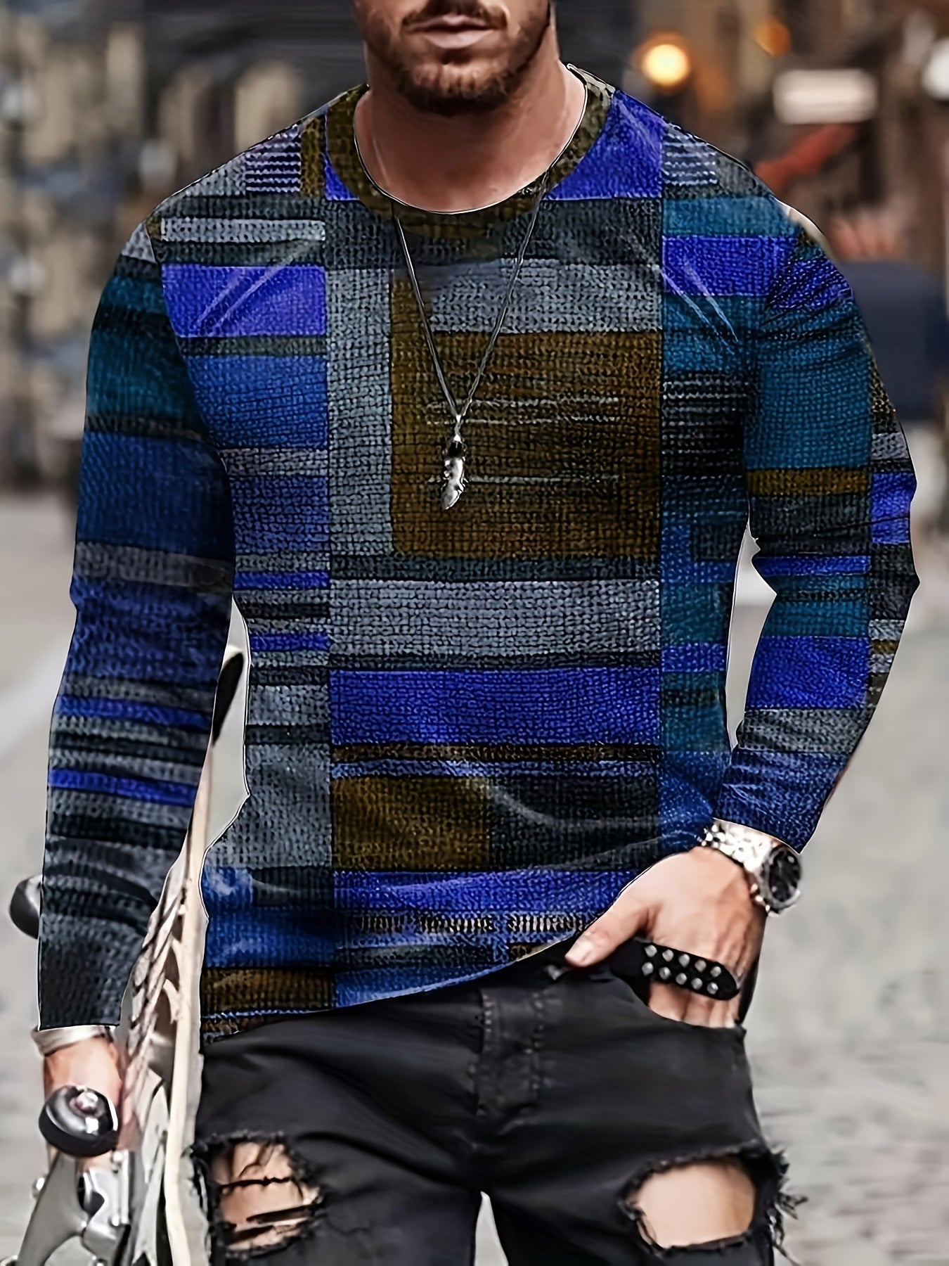 Étoile™ | T-shirt à manches longues avec motif color block
