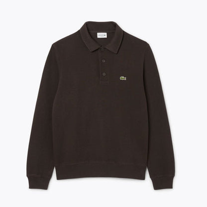LC Ribbed Cotton Polo Collar Sweatshirt