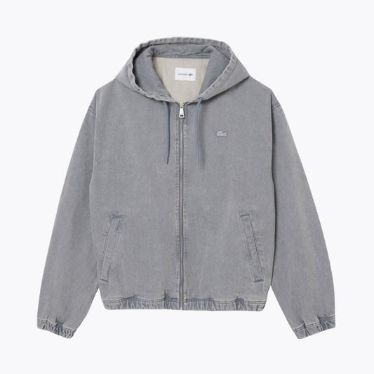 LC Washed Effect Denim Hooded Jacket