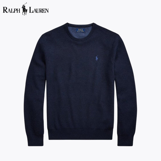 RL Mesh-Knit Cotton Crewneck Sweater