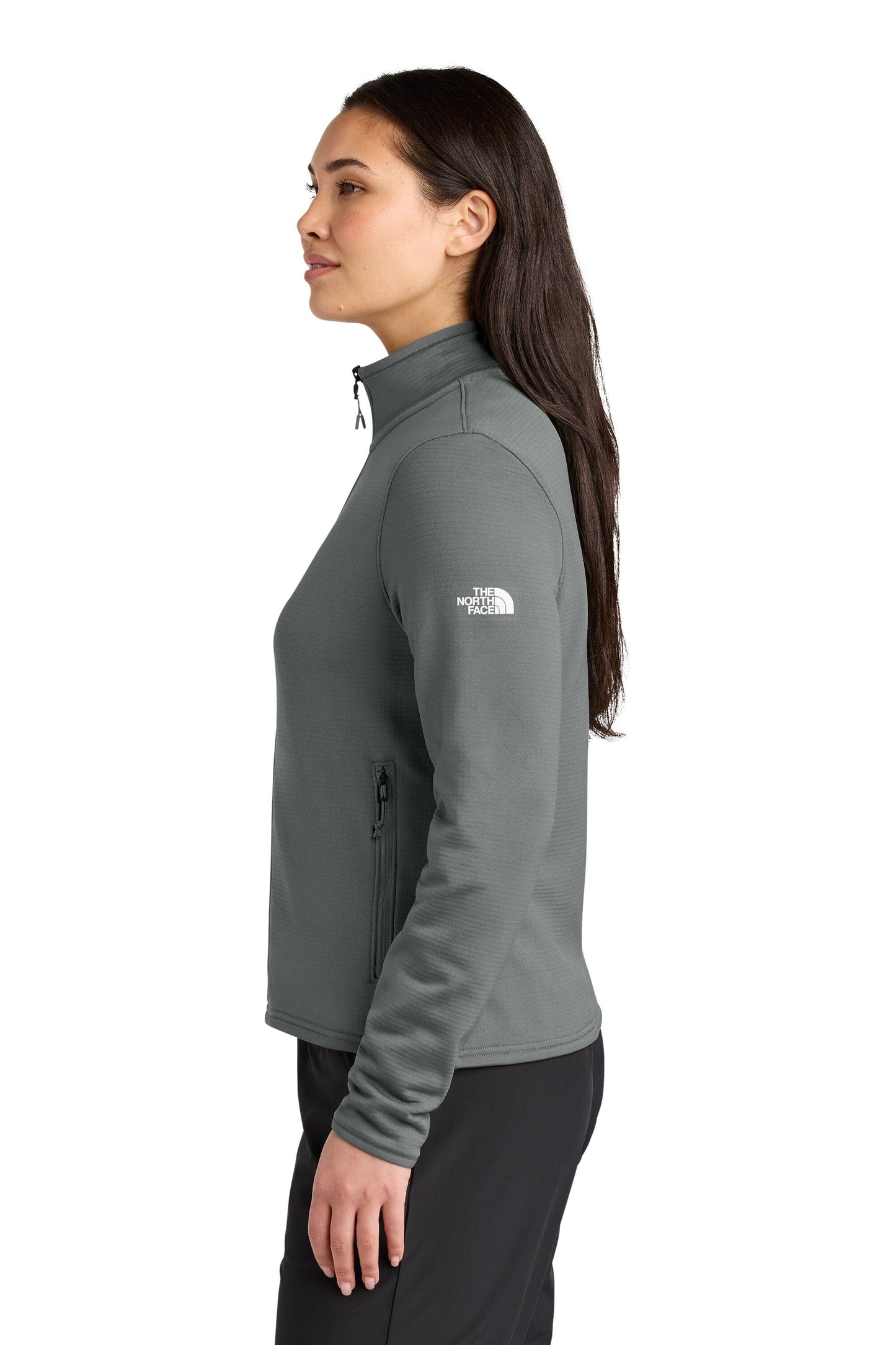 TNF Women’s Aim Full-Zip Fleece Jacket with Custom Logos. NF0A8FQJ