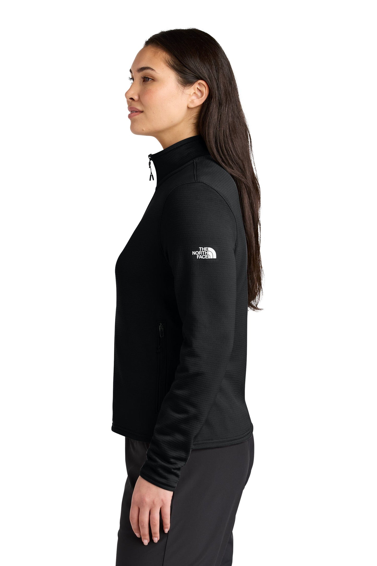 TNF Women’s Aim Full-Zip Fleece Jacket with Custom Logos. NF0A8FQJ