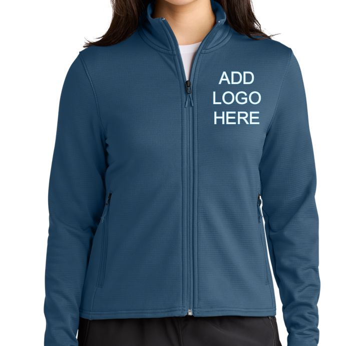 TNF Women’s Aim Full-Zip Fleece Jacket with Custom Logos. NF0A8FQJ