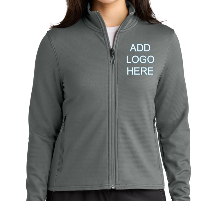 TNF Women’s Aim Full-Zip Fleece Jacket with Custom Logos. NF0A8FQJ