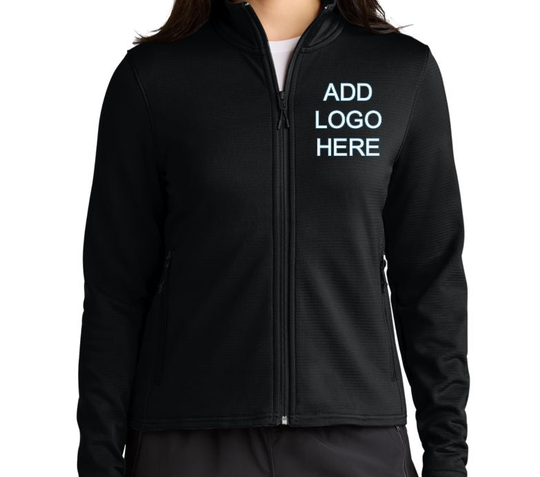 TNF Women’s Aim Full-Zip Fleece Jacket with Custom Logos. NF0A8FQJ