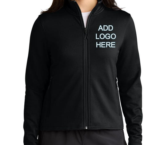 TNF Women’s Aim Full-Zip Fleece Jacket with Custom Logos. NF0A8FQJ