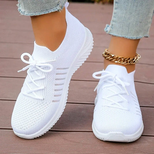 Étoile™ | Baskets orthopédiques respirantes et légères blanches pour femme – Stabilité et amorti à chaque pas | Careshoes